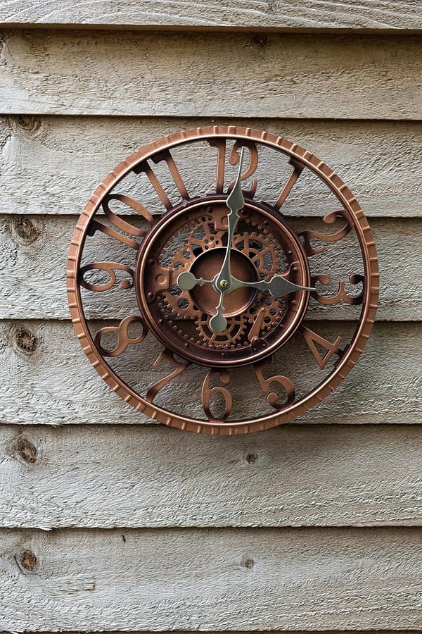 30 cm suuri retro moderni puutarha-, sisä-/ulkokello