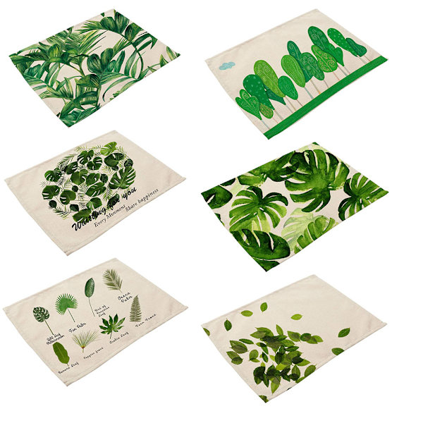 6-pack bordsunderlägg/platsmatta modern design platsmatta högkvalitativ B