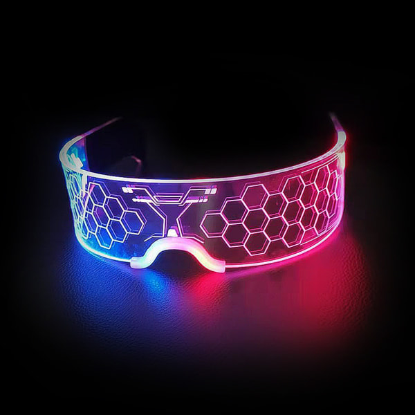 Ljusande glasögon | LED-glasögon | Glödande Light Up Party Supply