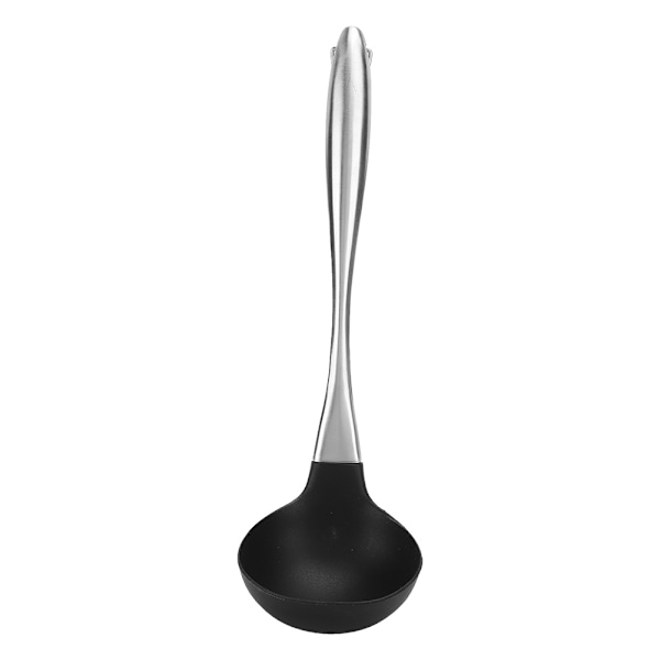 Viktigt Köksredskap, Rostfri Slev med Flexibel Silikon, Säkerställer Repfri Användning på Kokkärl för Non-Stick Kompatibilitet och Ergonomi