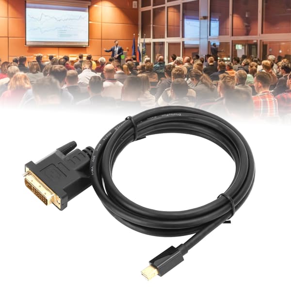 Mini Displayport til DVI Konverteringskabel DP Han til DVI Han Kabel til Computer Projektor, Sort