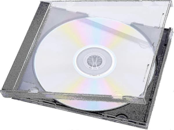 25-pack standard CD-fodral (singel) med monterad svart bricka