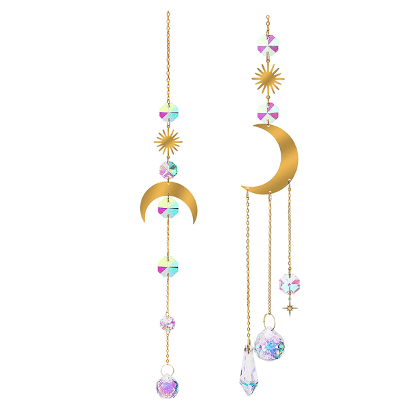 2pcs sun catcher hanging crystal ball bead decoration for