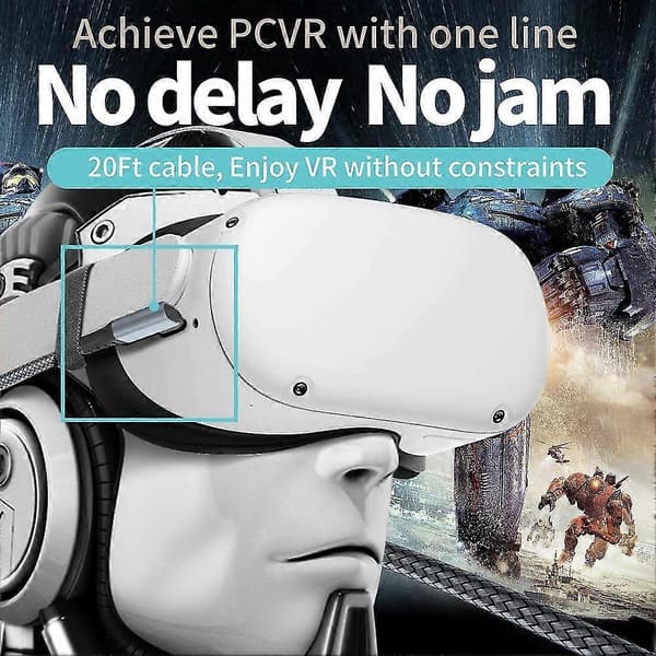 Link-kabel for Quest 2 Vr Usb 3.1 Hurtigladekabel Dataoverføring Rask Lading Vr Headset Tilbehør