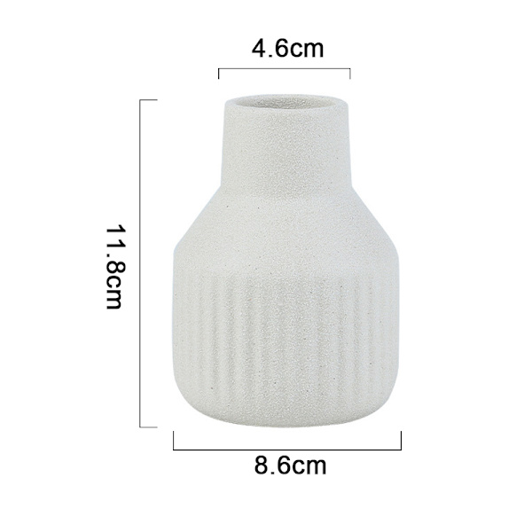 Keramisk Vase - Blomster Vase for Moderne Bordhylle Hjemmedekor, Fi