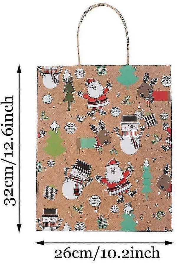 12 stycken julkassar presentpåsar kraftpapper festpåsar julkassar papper