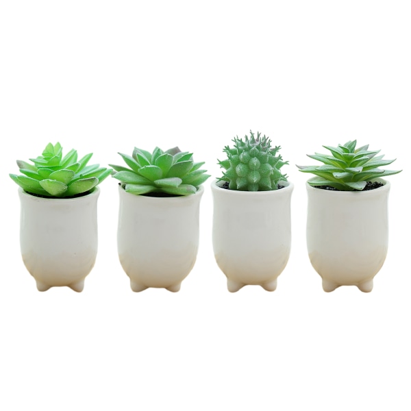 4pcs simulation succulent potted plants creative ornaments