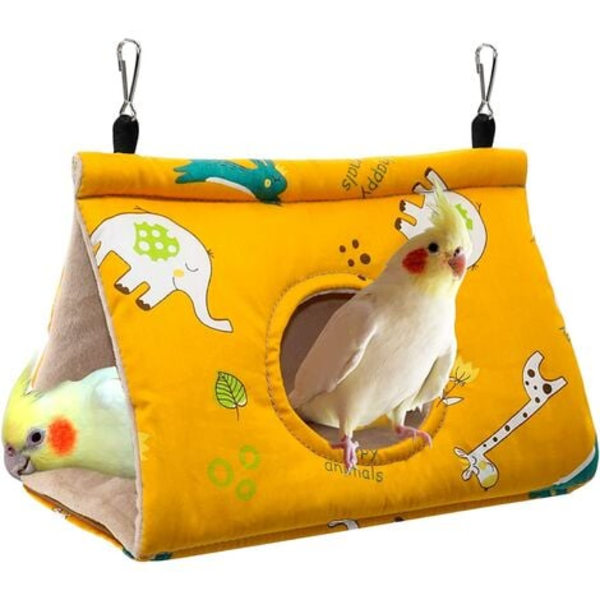 Perroquet Hamac Nid D'oiseau Chaud Doux Hamac en Peluche Suspendu Cage Tente pour Perruche Calopsitte Amazones Cacatoès Canari Cage Jouet L
