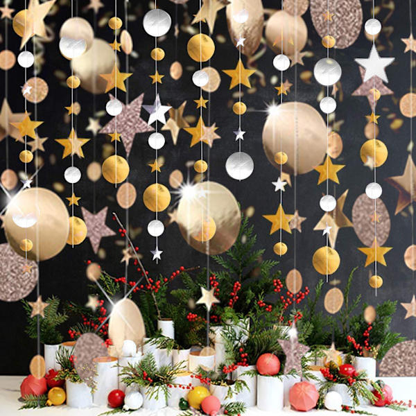 4 stk. Party Fødselsdag Dekorative Papir Træk Blomst Charm Ornament