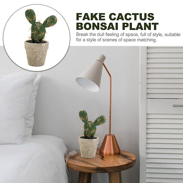 Kunstig mini kaktusplante pottet kreativ indendørs lille