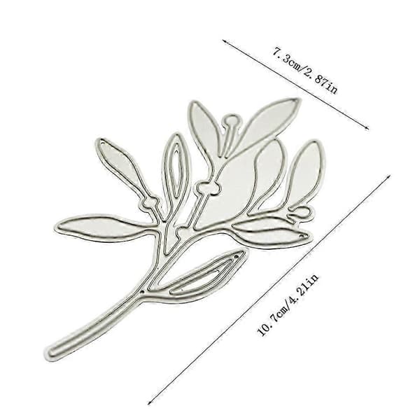 Skärschablon med trädblad för scrapbooking, DIY-album, stämpling och prägling Silver