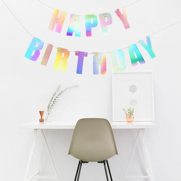 Färgglada bokstäver Happy Birthday Banner Batter - Barn