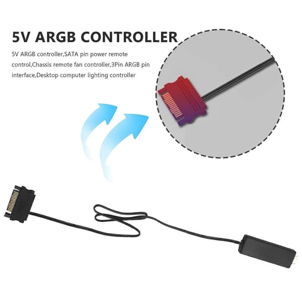 5v Underbar Argb Kontroller Sata 3-pin Strömförsörjning Stationär Dator Chassi Fjärrkontroll Fläkt Led Vattenkylare För