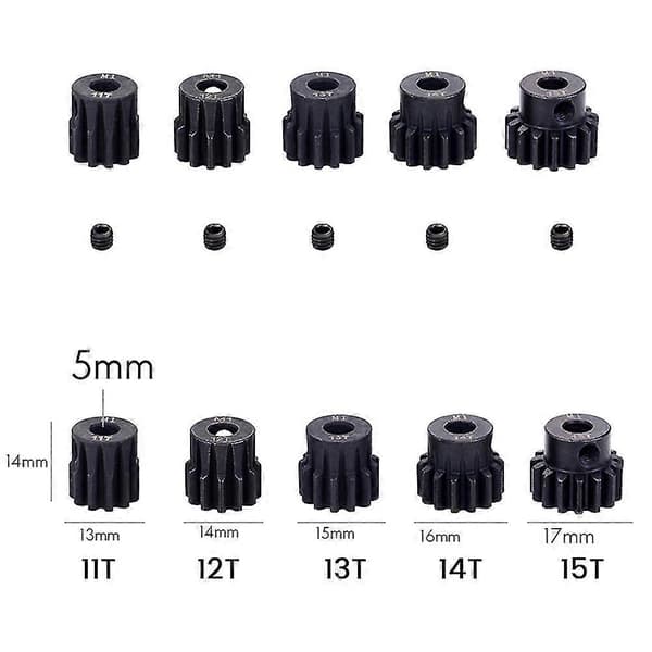 M1 5mm 11t Stål Metall Pin Ar För 1/10 Rc Bil
