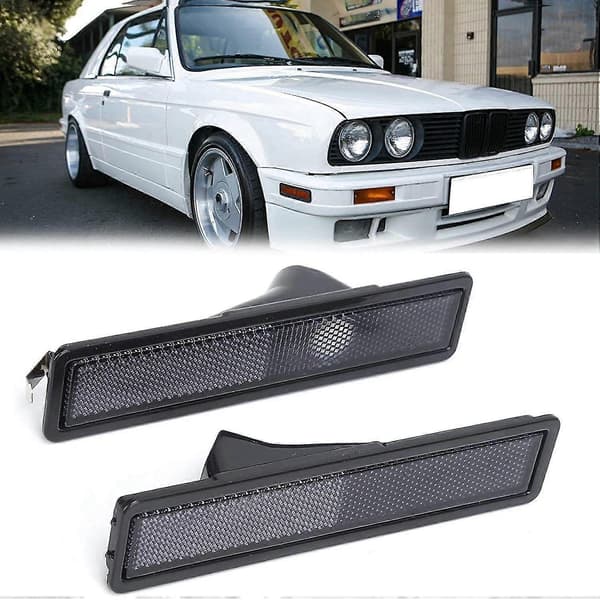 2x Grå Bakre Side Blinklys Markeringslys Lampe Linse Deksel Skall For- E30 E32 E34 318i 318is 325es