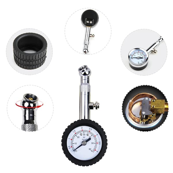 Digital däcktrycksmätare, 60 PSI, hög precision, bärbar däcktrycksmätare, digital däcktrycksmätare för bil, lastbil, SUV