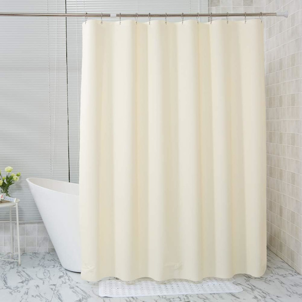 Plastdusjforheng Fôr 72 x 72 Tommer Beige Tykk