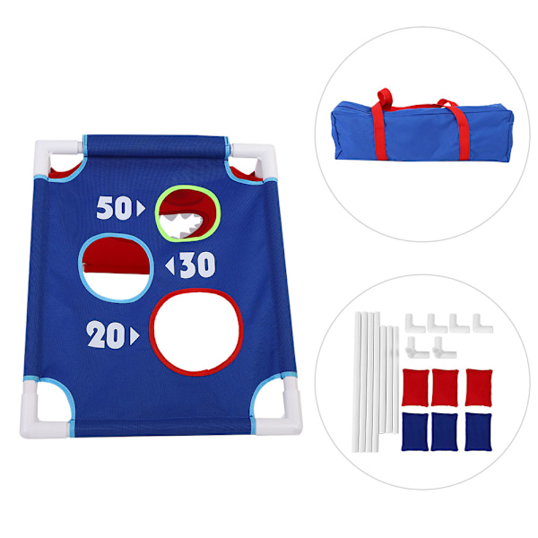 Portabelt Bean Bag Toss Cornhole Spelbräde Set med 1 Bräda och 6 Beanbags