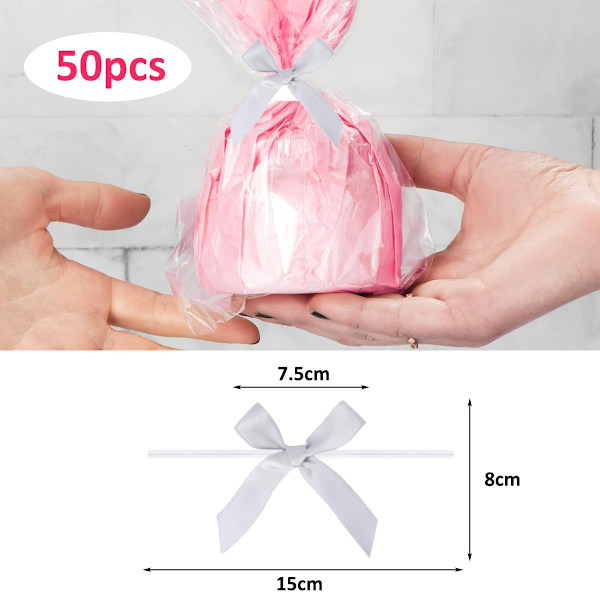 Trådbues Baking Gave Candy Emballasje Tie Wire Bow, gavepose,