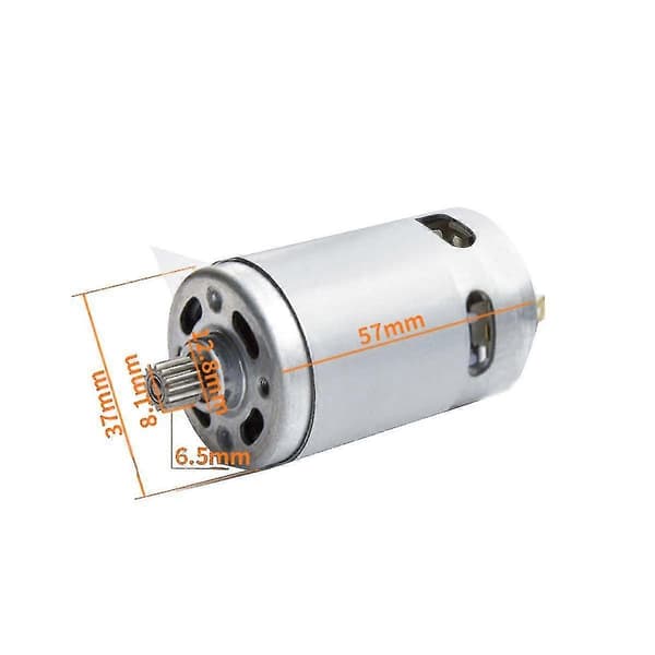 21V RS550 motor børstemotor 14 tænder egnet til 4/6 tommer trådløs mini-motorsav Silver