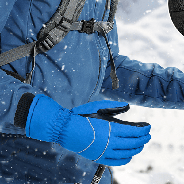 Skidhandskar, Vattentäta Vinterhandskar för Kallt Väder, Snowboardhandskar Blue