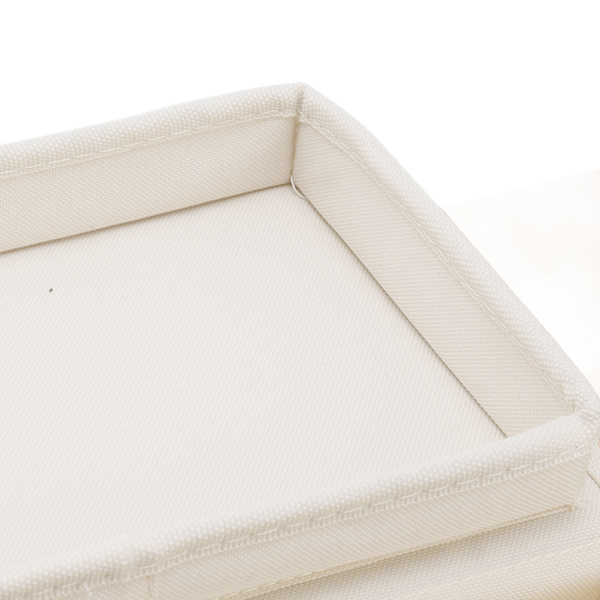 Sofa Bakke Foldbar Arm Opbevaring Holder Bord 600D Oxford Klud Sidelommer til Sofa, Beige