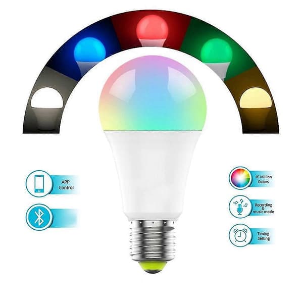Smart Pære Wifi & Bluetooth 5.0 Uden Hub Dæmpbar Musiksynkronisering Tidsplan Rgb Smarte Lys Led