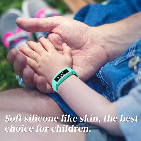 Kompatibel med Fitbit Ace 2-bånd for barn 6+, myk silikon