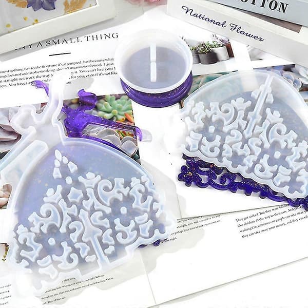 3 stk. Dansende Pige Beslag Form DIY Krystal Epoxy Resin Form Øreringe Ring Display Stand Smykke Sta