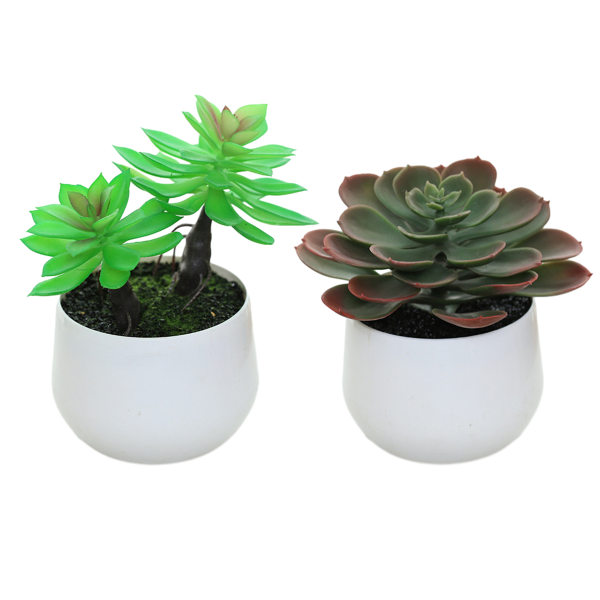 2pcs simulation succulents potted creative small ornaments