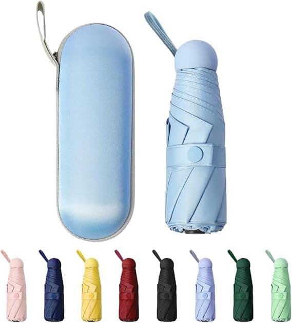 Mini Vindtett Sammenleggbar Reiseparaply, Sol & Regn Paraplyer, Com