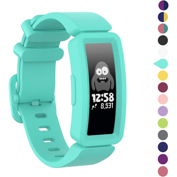 Yhteensopiva Fitbit Ace 2 -rannekkeiden kanssa lapsille 6+, Pehmeä silikoninen Br