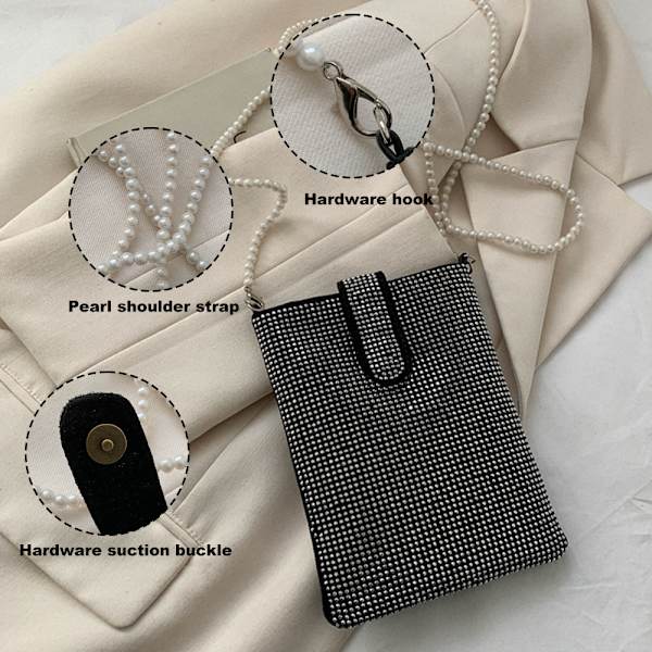 Aftentaske Kvinders håndtaske Metalnet lille crossbody taske