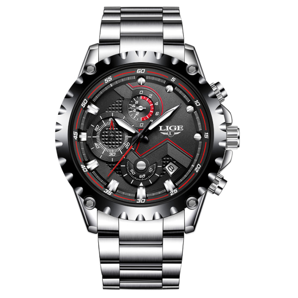 Herrmode Business Analog Quartz Klassisk Casual Blå Läderklocka