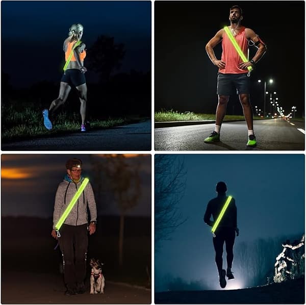 LED Reflekterande Löpband, Laddningsbart Reflekterande Bälte, Lumino