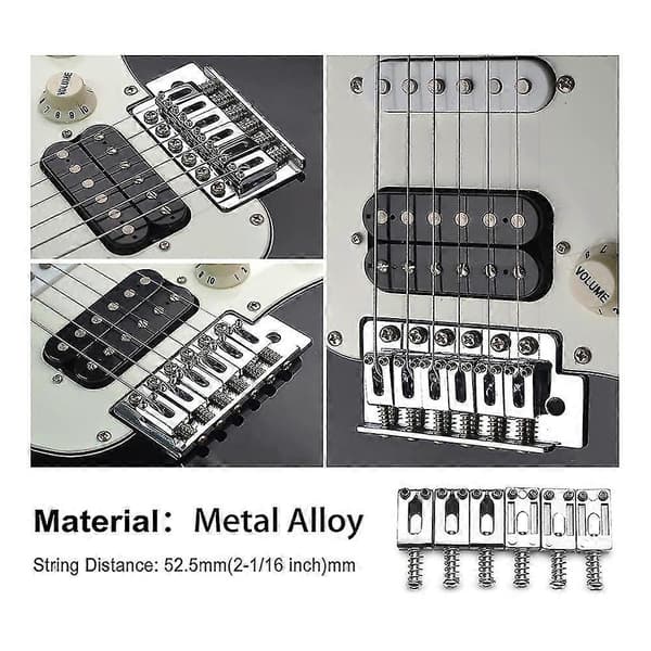 10,5 mm Gitarr Tremolo Stall S För Strat Tele Elgitarr Tillbehör, silver