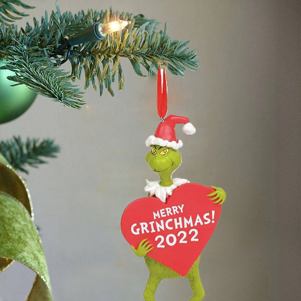 Grön monster jul hänge dekoration