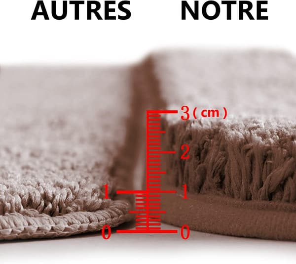 40 x 60 x 3 cm Sklisikker og absorberende dusjmatte, lite baderom
