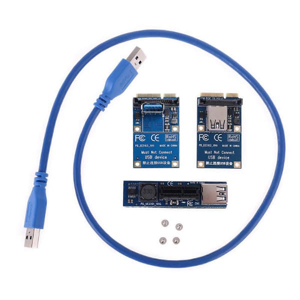 Mini PCI-E till PCI-E X1-adapter förlängningskort för grafikkort