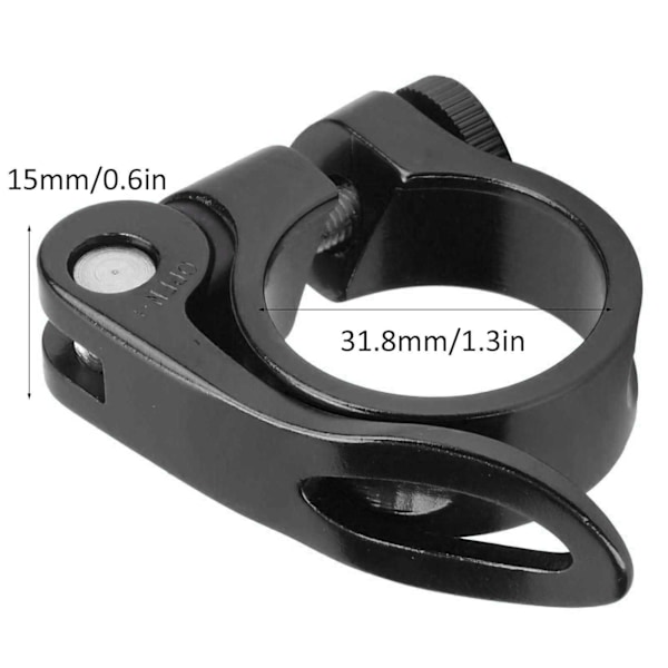 Snabbkoppling för sadelstolpe i aluminiumlegering för landsvägs- och mountainbike för XT-C68 31,8 mm (svart)
