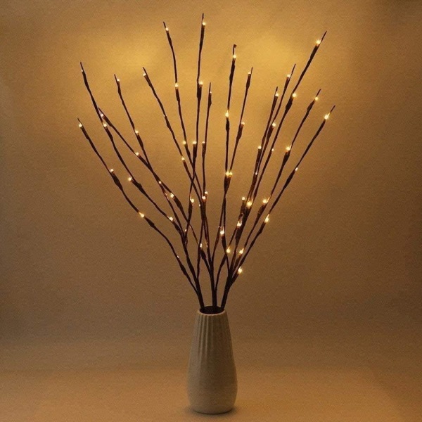 Lyste grener 40 LED lys Kunstig tre Pilegrener L