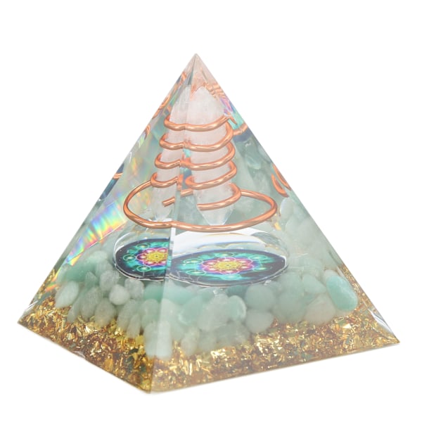 6cm Energigenrator Organisk Jordpyramide Positiv Energi Healing Krystallpyramide Meditasjonspyramide