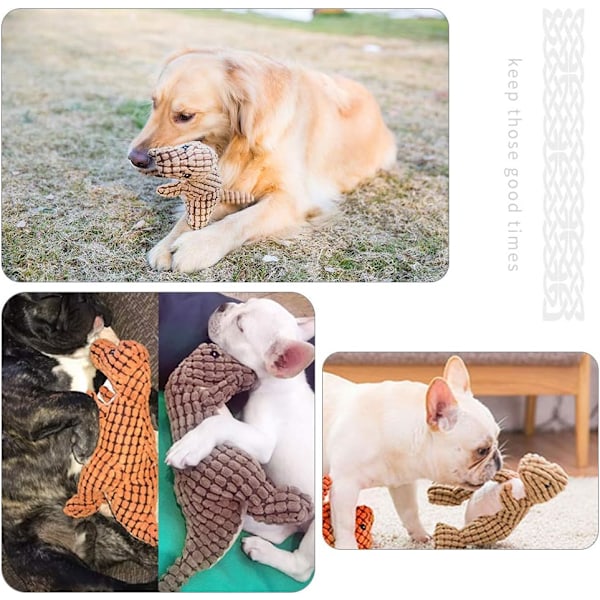 Plush Hundelegetøj Plush Hundelegetøj Snøre Holdbar Interaktivt Legetøj Inkluderer Plastik Støj Skrigende Dinosaur Form Plush Legetøj