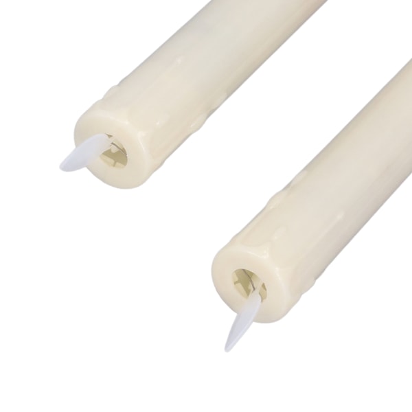2 st LED-ljus i plast, varmt, långt LED-ljus, födelsedagsfest, atmosfärsverktyg för bröllop