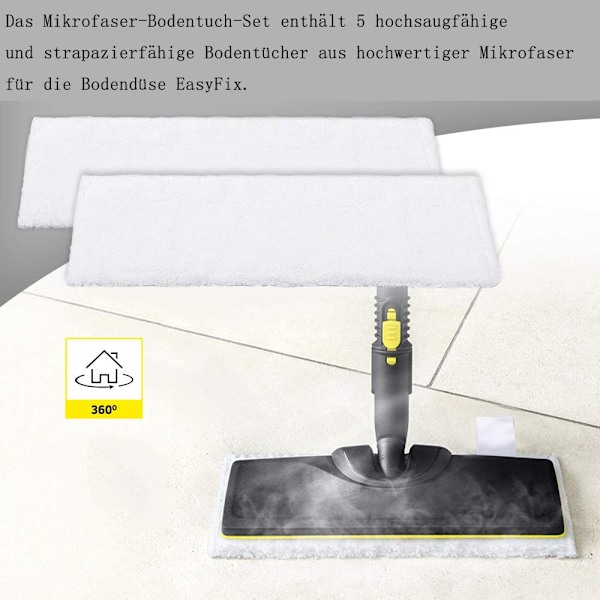 Finefiber Dukskydd Ersättningsmoppduk, Kompatibel med Karcher EasyFix, för Effektiv Rengöring på Olika Ytor, Hållbar Återanvändbar Mikrofiber