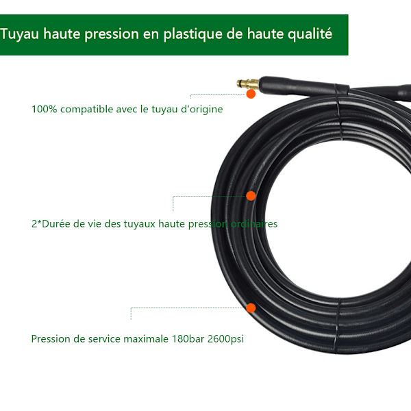 1 kpl - 6 m Karcher K2-K7 korkeapainepesurin vesiletku, autonpesukoneen vesiletku, räjähdyssuojattu letku