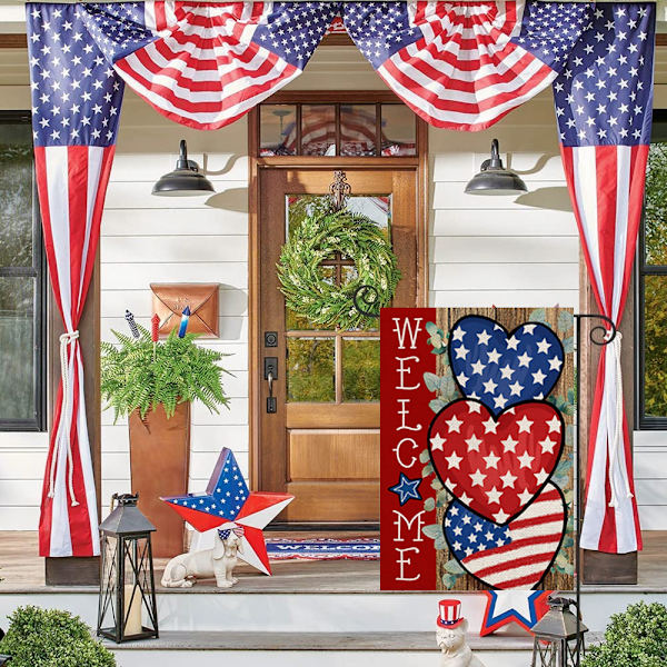 4. juli Patriotisk Haveflag 30*45cm, Uafhængighedsdag