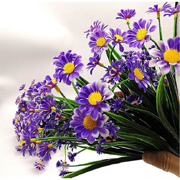 Konstgjorda prästkragar, 4 st konstgjorda blommor grönt plast