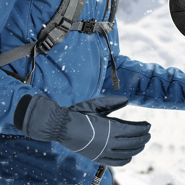 Skidhandskar, Vattentäta Vinterhandskar för Kallt Väder, Snowboardhandskar Gray