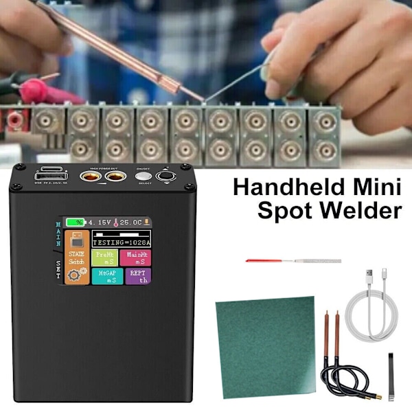 Batteripunktsvetsningsapparat Set Handhållen för Punktsvets 18650 Batterisvetsning